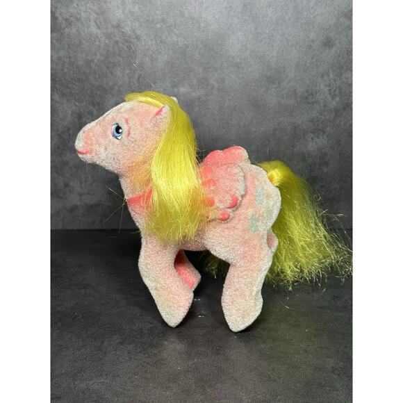 G1 Hasbro My Little Pony SO SOFT Flocked - BEST WISHES - Vintage - Picture 1 of 8